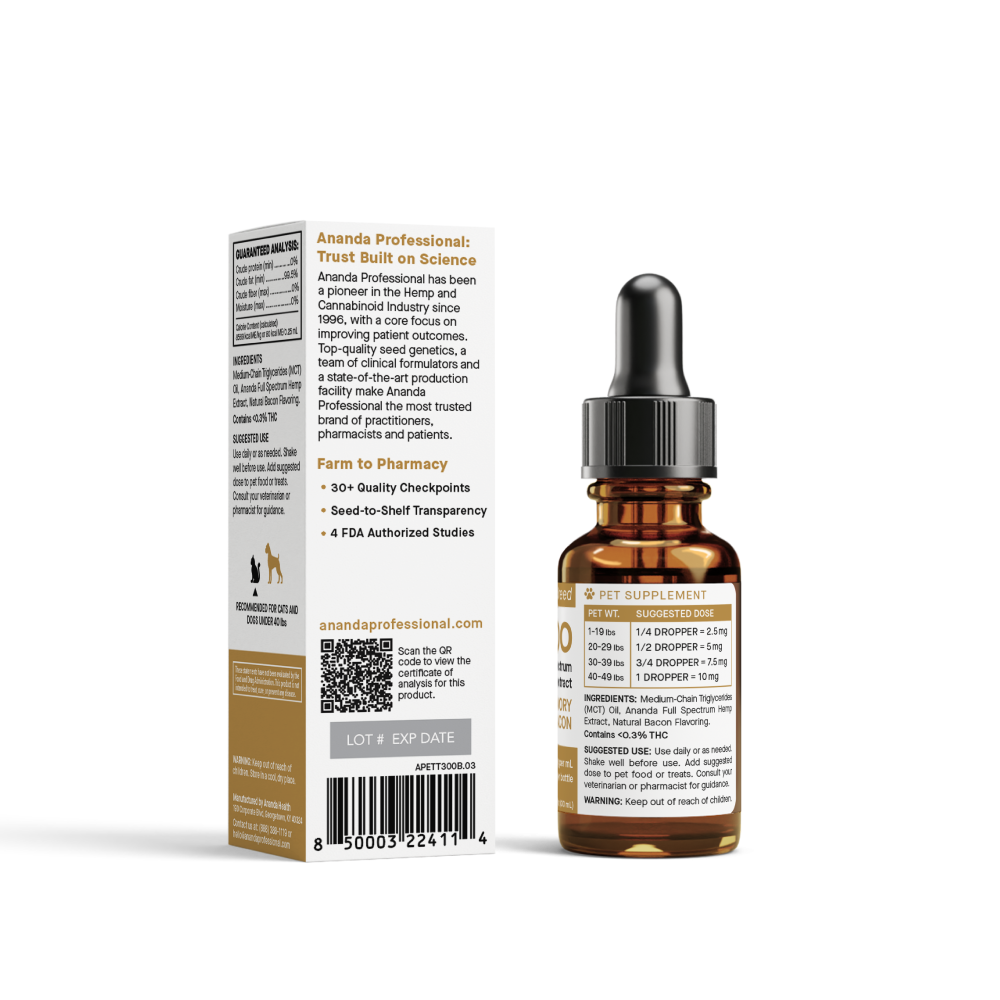 Ananda Pets 300mg Tincture - Bacon