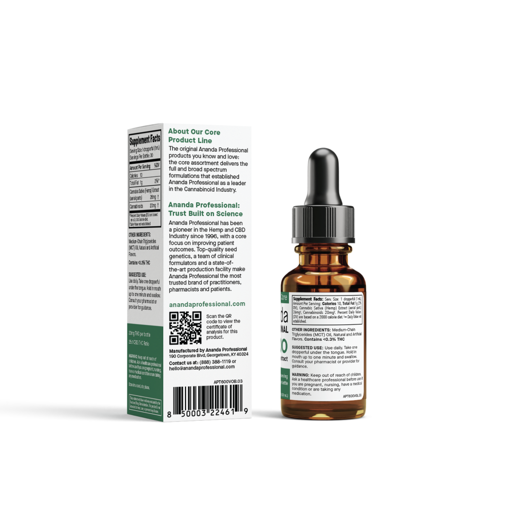 600mg Full Spectrum Tincture - Vanilla Orange