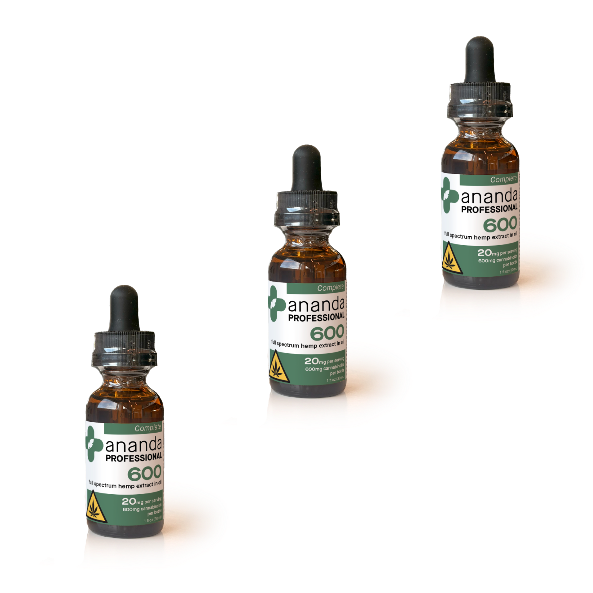 Full Spectrum CBD Tincture Bundle | 3-Month Supply | 600mg per bottle